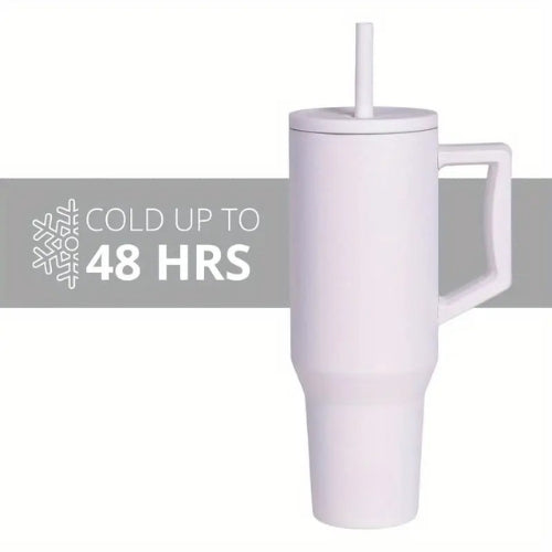 Stainless steel insulated tumbler with handle and lid
