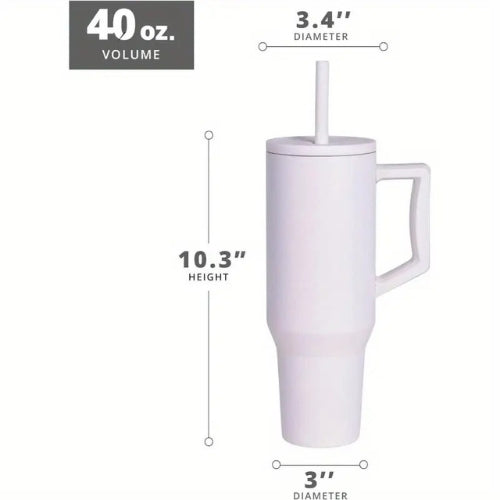 Stainless steel insulated tumbler with handle and lid